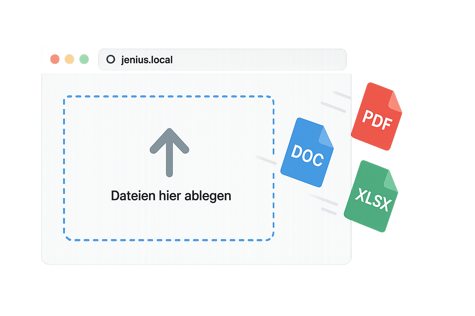 Dokumente per Drag and Drop hochladen
